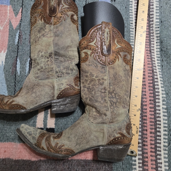 Old Gringo Boots Women 8 B Distressed Embroidrey Bling Cowgirl Boots. - Picture 5 of 10